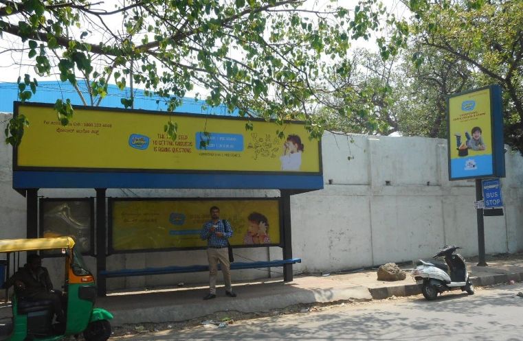 Best OOH Ad agency in Bengaluru, Bus Shelter Advertising Company at HAL Bus Stop in Bengaluru
